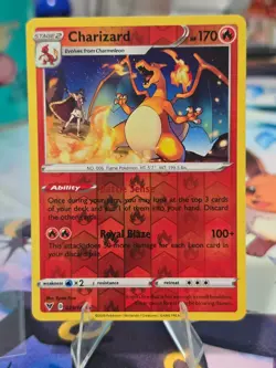 Pokemon TCG: Charizard (Reverse Holo) - 25/185 - SWSH: Vivid Voltage - NM - Image 3
