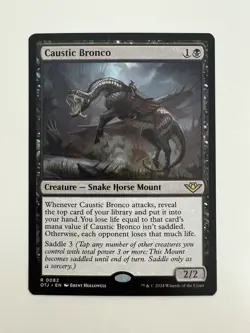Caustic Bronco MTG Magic the Gathering Card NM Near Mint OTJ - Image 1
