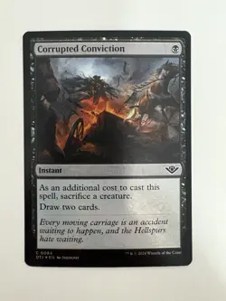 Corrupted Conviction Foil MTG Magic the Gathering Card NM Near Mint OTJ - Image 1