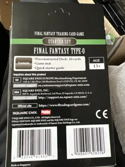 Final Fantasy Trading Card Game Starter Set Deck Type 0 English Edition New - Image 2