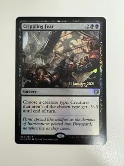 Crippling Fear Foil Promo Prerelease MTG Magic the Gathering Card NM Mint KHM - Image 1