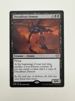 Dreadfeast Demon MTG Magic the Gathering Card NM Near Mint VOW - Image 1
