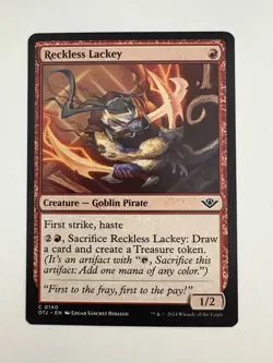 Reckless Lackey MTG Magic the Gathering Card NM Near Mint OTJ - Image 1