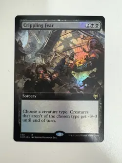 Crippling Fear Foil Borderless MTG Magic the Gathering Card NM Near Mint KHM - Image 1