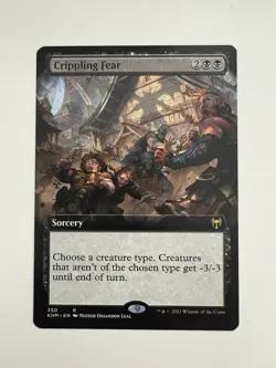 Crippling Fear Borderless MTG Magic the Gathering Card NM Near Mint KHM - Image 1