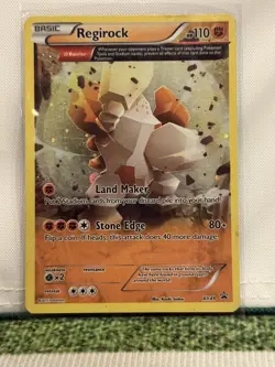 Pokemon Card Regirock XY49 Black Star Promo Half Art Holo Rare NM - Image 1