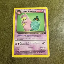 Pokemon TCG Dark Slowbro Team Rocket 29/82 Regular Rare Card MP Condition - Image 1