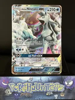 Pokemon Card Alolan Ninetales GX 22/145 Guardians Rising Holo Ultra Rare NM - Image 1
