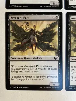 4x Mtg Strixhaven Arrogant Poet NM/M Magic The Gathering - Image 2