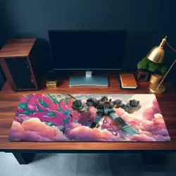 Graffiti Robot MTG Playmat - Colorful Smoke Mech Wall Breaker Mat - Image 3