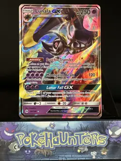 Pokemon Card Lunala GX 66/149 Sun & Moon Base Set Half Art Near Mint - Image 1