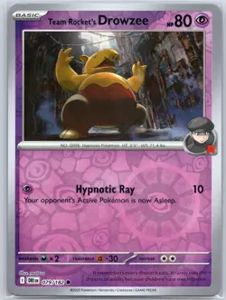 Team Rocket's Drowzee 079/182 Near Mint SV10: Destined Rivals Pokemon Shipnow - Image 1