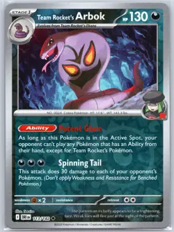 Team Rocket's Arbok 113/182 Near Mint SV10: Destined Rivals Pokemon Shipnow - Image 1