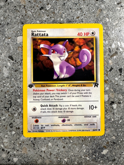 Pokemon TCG Cards 1st Edition Rattata 66/82 Team Rocket EXC-NM - Image 1