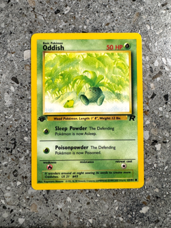 Pokemon TCG Cards 1st Edition Oddish 63/82 Team Rocket - Image 1