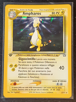Pokemon Ampharos #1/111 Neo Genesis Rare Holo 1st Edition - ITA - Vintage Cards - Image 1