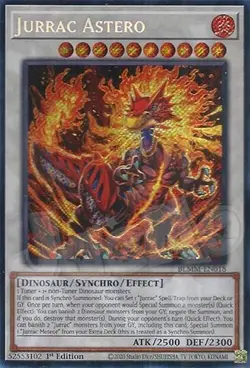Yugioh - Jurrac Astero - 1st Edition Secret Rare NM - Free Holo Card - Image 1