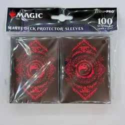 Ultra-PRO Matte Deck Protector 100ct Card Sleeves - Mana 7 MOUNTAIN / RED Art - Image 1