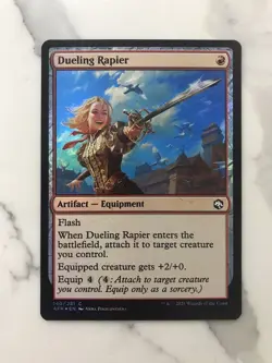 Dueling Rapier Foil MTG Magic the Gathering Card NM Near Mint Realm AFR - Image 1