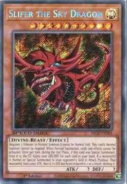 Slifer the Sky Dragon *Secret Rare* SBCB-EN201 1st Edition YuGiOh TCG Card - Image 1