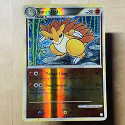 Sandslash 29/123 Heartgold Soulsilver Reverse Holo Rare LP English Pokemon Card - Image 1