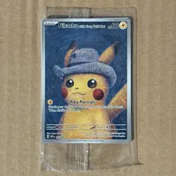 Sealed In Package Pokemon Van Gogh Pikachu with Grey Felt Hat 085 Promo Card - Image 1