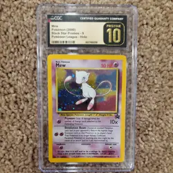 CGC 10 PRISTINE - Mew Holo #9 Pokemon Black Star Promo Pokemon League 2000 WOTC - Image 1