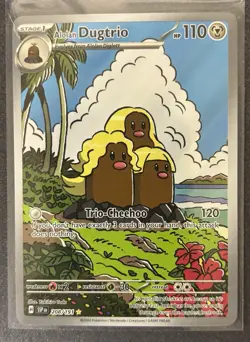 Alolan Dugtrio 208/191-Pokemon TCG-Illustration Rare SV08: Surging Sparks- NM - Image 1