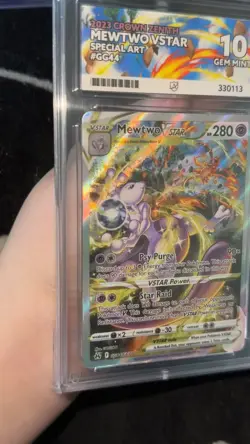 Pokemon Mewtwo V Star Special Art, 2023 Crown Zenith #GG44, ACE graded 10 Mint - Image 2