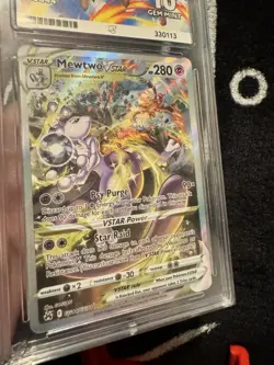 Pokemon Mewtwo V Star Special Art, 2023 Crown Zenith #GG44, ACE graded 10 Mint - Image 5