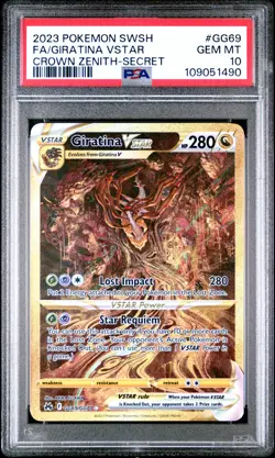 2023 POKEMON SWORD & SHIELD CROWN ZENITH SECRET FULL ART/GIRATINA VSTAR PSA 10 - Image 1