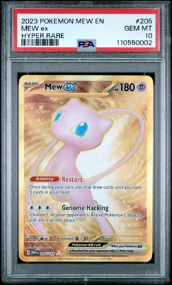 2023 POKEMON MEW EN-151 HYPER RARE #205 MEW EX PSA 10 - Image 1