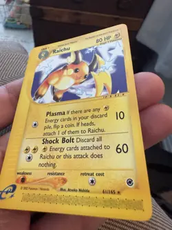 Pokemon TCG Raichu 61/165 Non-Holo e-Series Expedition Base Set 2002 NM/LP - Image 3