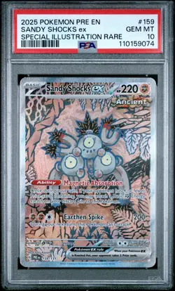 2025 POKEMON PRE EN-PRISMATIC EVOLUTIONS #159 SANDY SHOCKS EX PSA 10 - Image 1