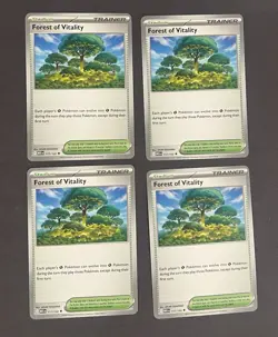 Forest Of Vitality #117/132 X4 - Pokemon Mega Evolution- Playset - Pack Fresh - Image 1