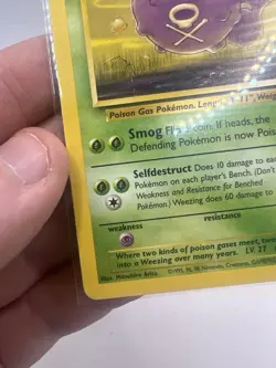 Pokemon TCG Weezing Fossil 45/62 Regular WOTC LP - Image 5