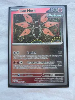 2024 Pokemon Card Scarlet Violet Shrouded Fable Iron Moth 9/64 Reverse Holo Foil - Image 1