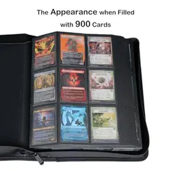 9-Pocket Trading Card Binder, Holds 900 Cards with Sleeves - Card Collector - Image 4