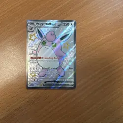 Pokemon Card Wigglytuff EX 222/091 Shiny Full Art Paldean Fates - Image 1