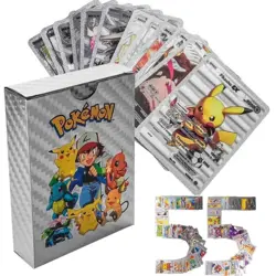 New Foil Black PACK 55 CARDS TCG GX Vmax GX Card Charizard Rare Pokemon Card - Image 5