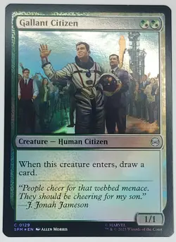 2025 MTG Marvels Spider-Man/ Gallant Citizen C 0129 [Foil] - Image 1