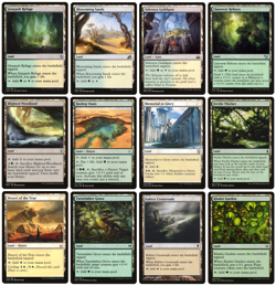 MTG: 12 x Different Green & White Selesnya Lands for COMMANDER deck building LP - Image 1