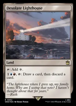 🧙Desolate Lighthouse 0862 Surge Foil WHO Dr Who MTG - Image 1