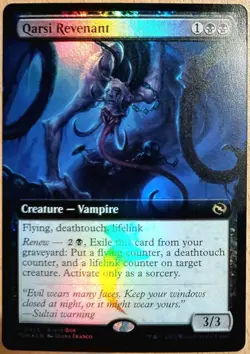 mtg magic Qarsi Revenant FOIL extended borderless bab ENGLISH Revenante de Qarsi - Image 1