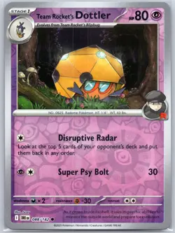 Team Rocket's Dottler 088/182 Near Mint SV10: Destined Rivals Pokemon Shipnow - Image 1