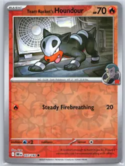 Team Rocket's Houndour 037/182 Near Mint SV10: Destined Rivals Pokemon Shipnow - Image 1
