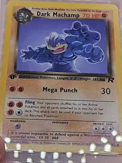 2000 Pokemon Team Rocket 1st Edition Dark Machamp #27 Gem Mint PSA 10 Non-Holo - Image 5