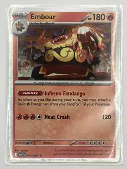 Emboar - 013/086 Rare Holo NM Pokemon SV: White Flare - Image 3