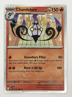 Chandelure - 018/086 Rare Holo NM Pokemon SV: White Flare - Image 1