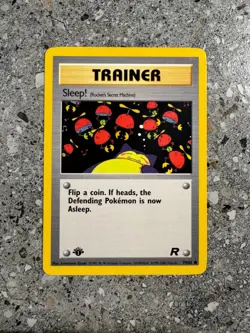 Pokemon TCG Cards 1st Edition Sleep! 79/82 Team Rocket NM - Image 1